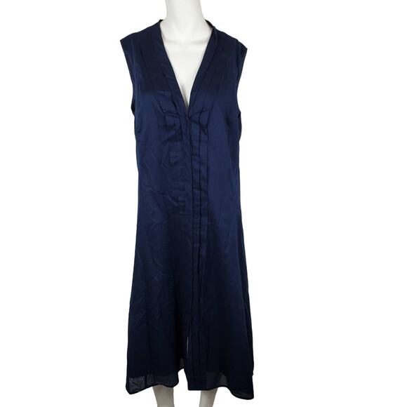Jones New York Dresses & Skirts - Jones New York Signature Womens Navy Pleat Front Sleeveless Dress Womens Size 20